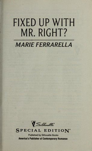 Fixed Up With Mr. Right?