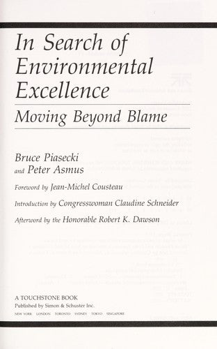 In Search Of Environmental Excellence: Moving Beyond Blame: moving beyond blame