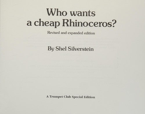 Who Wants A Cheap Rhinoceros?