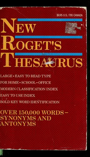 New Rogets Thesaurus Edition