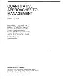 Quantitative Approaches To Management