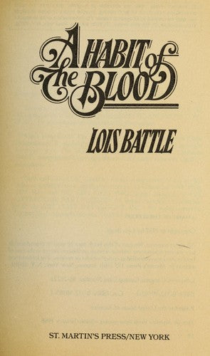 A Habit of the Blood
