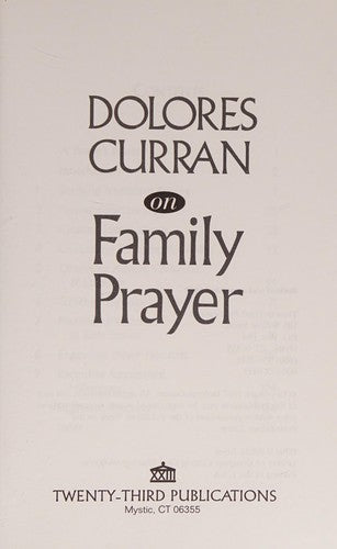 Dolores Curran on Family Prayer