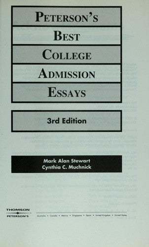 Best College Admission Essays (Peterson's Best College Admission Essays)
