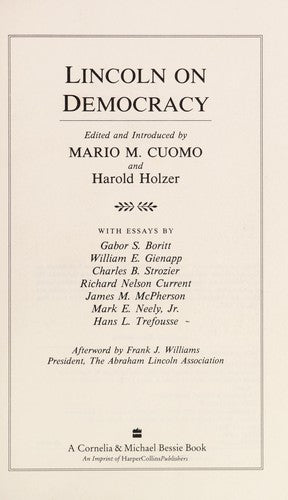 Lincoln On Democracy