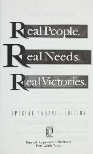 Real People, Real Needs, Real Victories