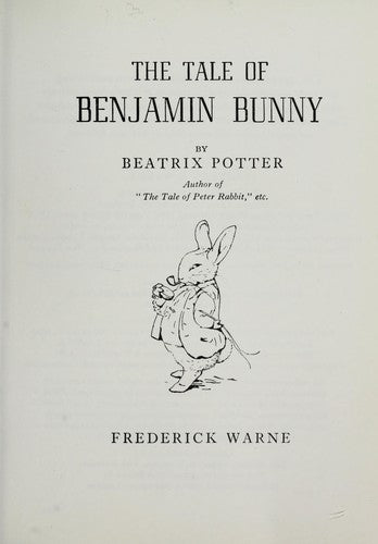 The Tale Of Benjamin Bunny (Potter 23 Tales)