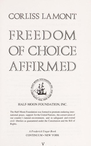 Freedom Of Choice Affirmed