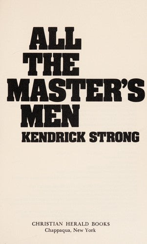All The Master's Men: patterns for modern discipleship