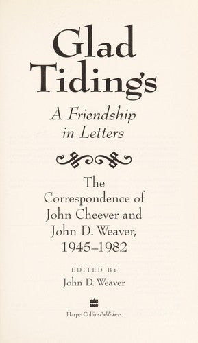 Glad Tidings: A Friendship In Letters