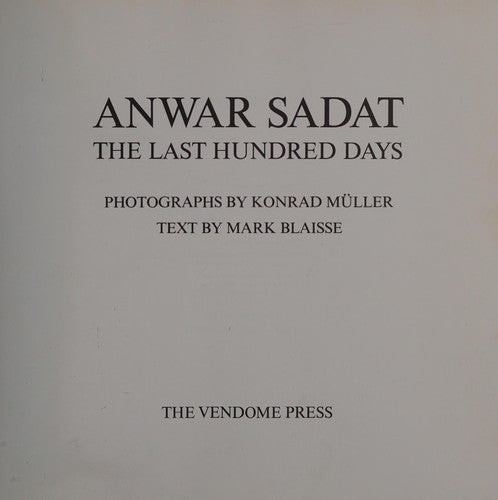 Anwar Sadat, The Last Hundred Days