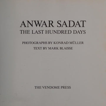 Anwar Sadat, The Last Hundred Days