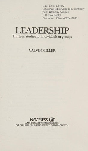 Leadership (Influencer Discussion Guides): thirteen studies for individuals or groups