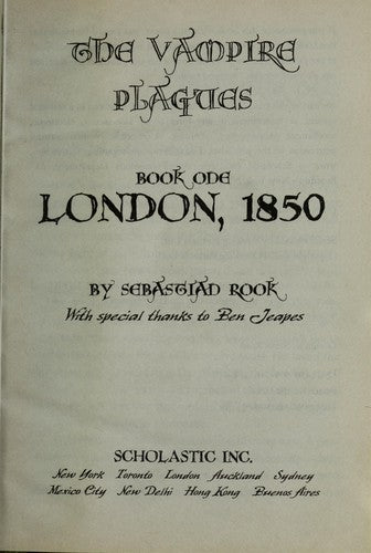 Vampire Plagues: London, 1850