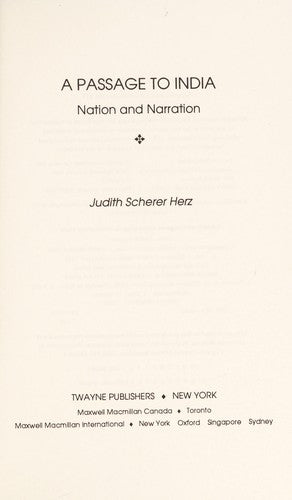 A Passage To India: nation and narration