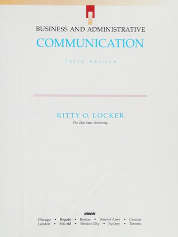 Business And Administrative Communication