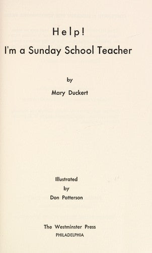 Help! I'm A Sunday School Teacher