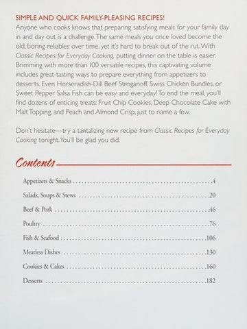 Classic Recipes For Everyday Cooking