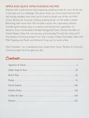 Classic Recipes For Everyday Cooking