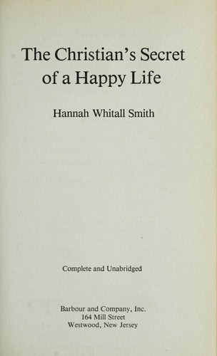 The Christian's Secret Of A Happy Life (Christian Library)