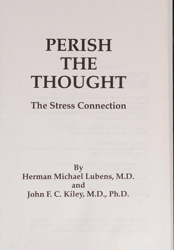 Perish The Thought: the stress connection