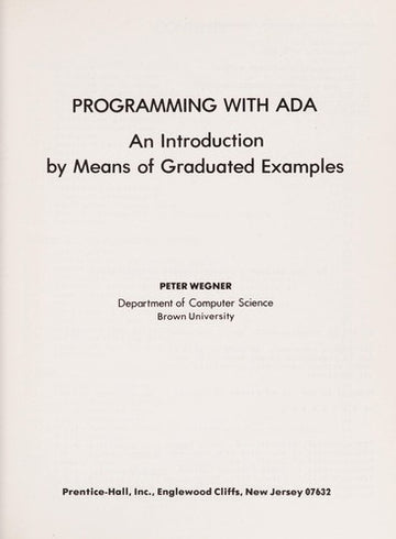 Programming With Ada: an introduction by means of graduated examples