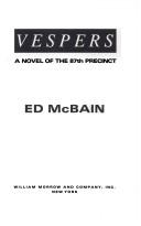 Vespers: a novel of the 87th Precinct