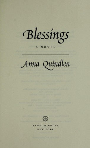 Blessings: a novel
