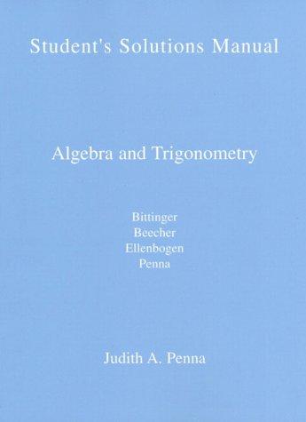 Algebra And Trigonometry: Students Solution Manual