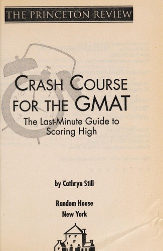 Crash Course for the GMAT