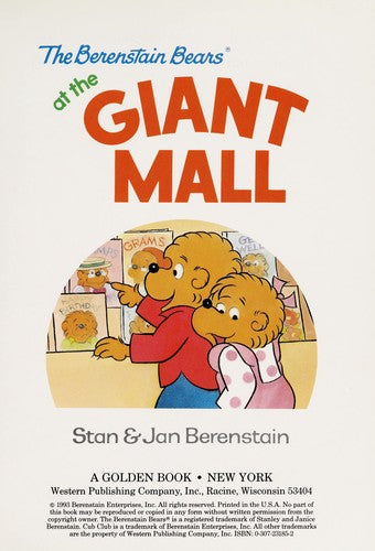 The Berenstain Bears At The Giant Mall