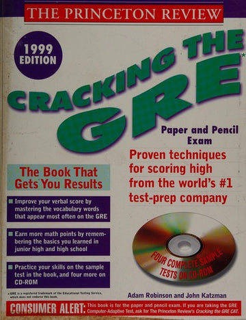 Cracking The Gre: Paper & pencil with sample tests on CD-ROM