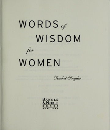 Words Of Wisdom For Women