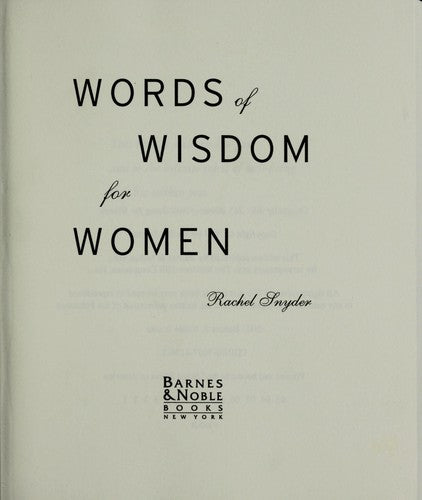Words Of Wisdom For Women