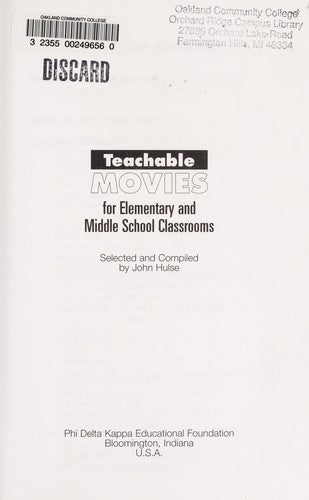 Teachable Movies For Elementary And Middle School Classrooms