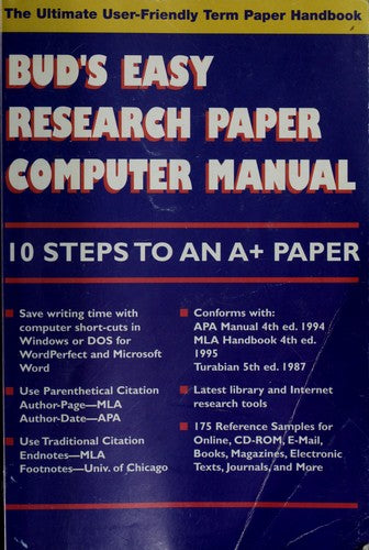Bud's Easy Research Paper Computer Manual