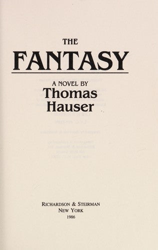 The Fantasy: A novel