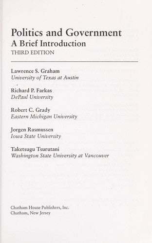 Politics And Government: A Brief Introduction Third Edition