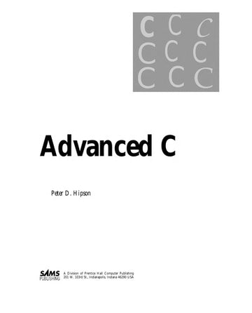 Advanced C/Book And Disk