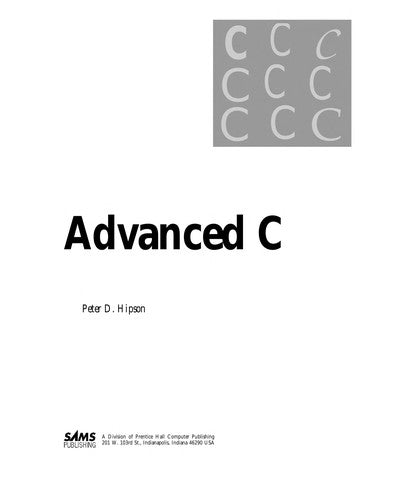 Advanced C/Book And Disk