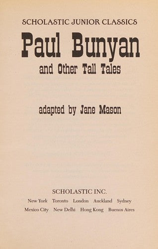 Paul Bunyan And Other Tall Tales