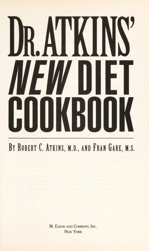 Dr. Atkins' New Diet Cookbook