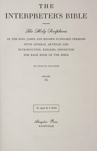 The Interpreter's Bible, Vol. 9: Acts, Romans