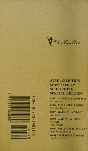Marriage - To - Be? (Wedding Month Arch Treatment) (Silhouette Special Edition, No 1035)