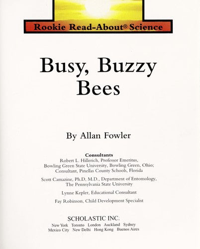 Busy, Buzzy Bees (Rookie Read-About Science)