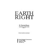Earthright: Every Citizen's Guide/What You Can Do in Your Home, Workplace and Community to Save Our Environment