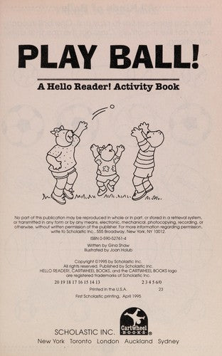 Play Ball! A Hello Reader! Activity Book (Hello Reader)