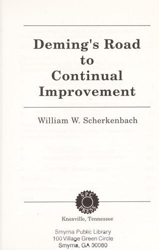Demings Road To Continual Improvement