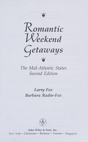 Romantic Weekend Getaways: the Mid-Atlantic States