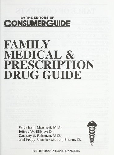 Family Medical And Prescription Drug Guide